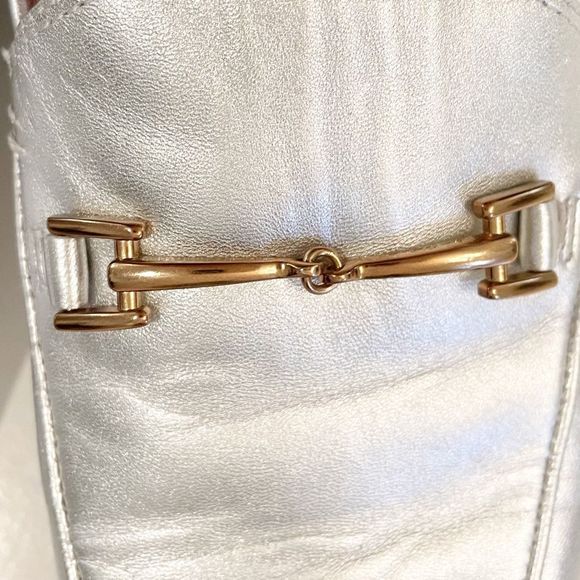 Sam Edelman Loraine Horsebit Loafer Soft Silver slip on size 9 - Picture 3 of 8